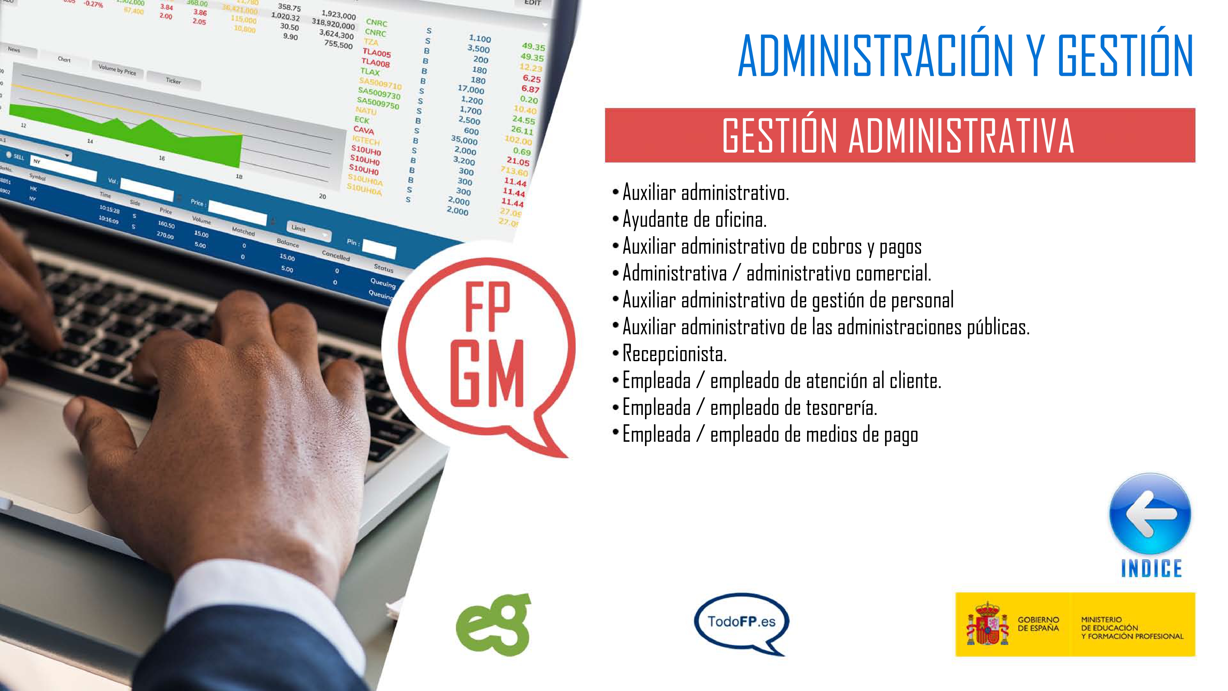 perfiles profesionales del ciclo formativo Gestión Administrativa